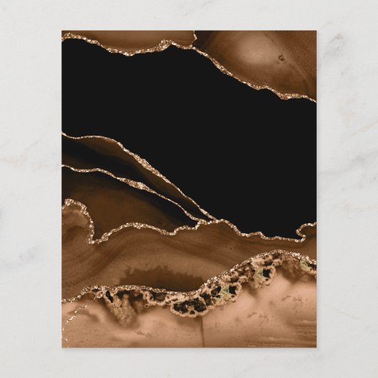 Desert Gold Agate Waterverf Weddenschap Flyer (Achterkant)