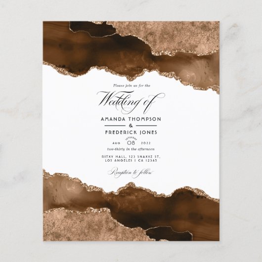 Desert Gold Agate Waterverf Weddenschap Flyer (Voorkant)