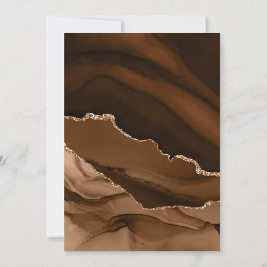 Desert Gold Agate Waterverf Weddenschap Kaart (Achterkant)