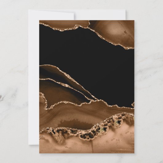 Desert Gold Agate Waterverf Wedding Kaart (Achterkant)
