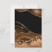 Desert Gold Agate Waterverf Wedding RSVP Kaartje (Achterkant)