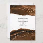 Desert Gold Waterverf Agate Bachelorette Party Kaart (Voorkant)