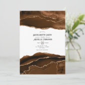 Desert Gold Waterverf Agate Bachelorette Party Kaart (Staand voorkant)