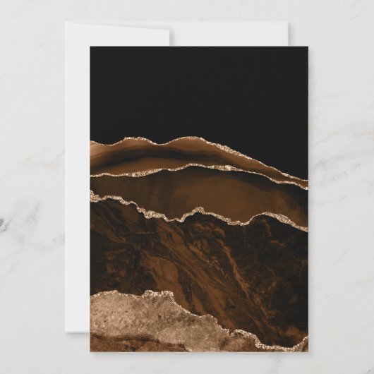 Desert Gold Waterverf Agate Bachelorette Party Kaart (Achterkant)