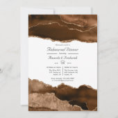 Desert Gold Waterverf Agate Rehearsal Dinner Kaart (Voorkant)