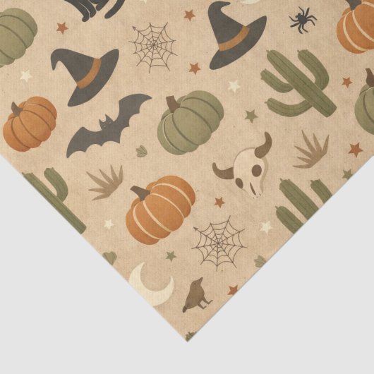Desert Green Cactus Halloween  Tissuepapier (Detail)