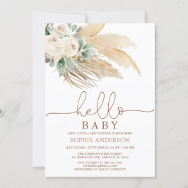 Desert Greenery Boho Pampas Grass Baby shower Kaart