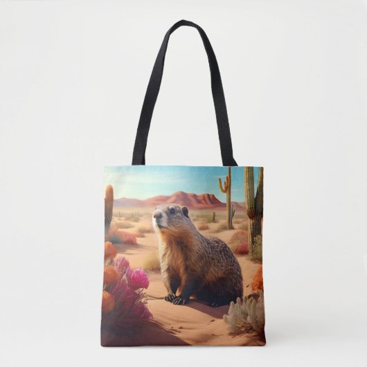 Desert Groundhog Tote Bag (Voorkant)