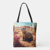 Desert Groundhog Tote Bag (Achterkant)