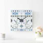 Desert Hares Vierkante Klok (Huis)