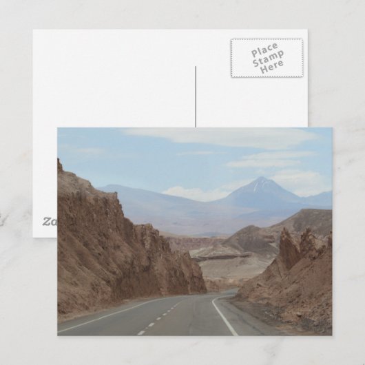 Desert Highway, Atacama woestijn, Chili Briefkaart (Voorkant / Achterkant)