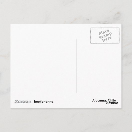 Desert Highway, Atacama woestijn, Chili Briefkaart (Achterkant)