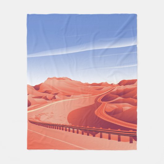 Desert Hill Road Fleece Deken (Voorkant)