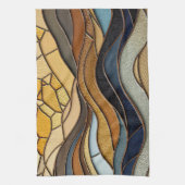 Desert Hills Sand Gold Mosaic Fine Art Theedoek (Verticaal)