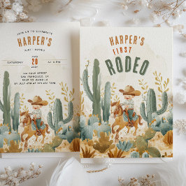 Desert Hoedown - Western Rodeo thema Verjaardag Kaart