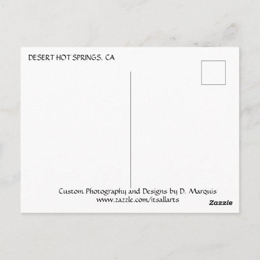 DESERT HOT SPRINGS #1 BRIEFKAART (Achterkant)