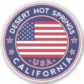 Desert Hot Springs Californië, Desert Hot Springs Sticker (Voorkant)