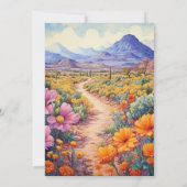 Desert Hues Floral bruiloft uitnodiging (Achterkant)