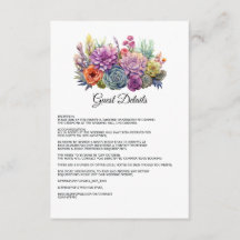 Desert Hues Floral Wedding Gastengegevens