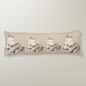 Desert Hyena Birthday – Minimal Botanical Illustra Lichaamskussen (Achterkant)