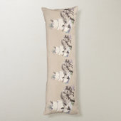 Desert Hyena Birthday – Minimal Botanical Illustra Lichaamskussen (Achterkant (Verticaal))