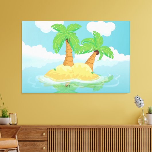 Desert Island Canvas Afdruk (Insitu (Woonkamer))