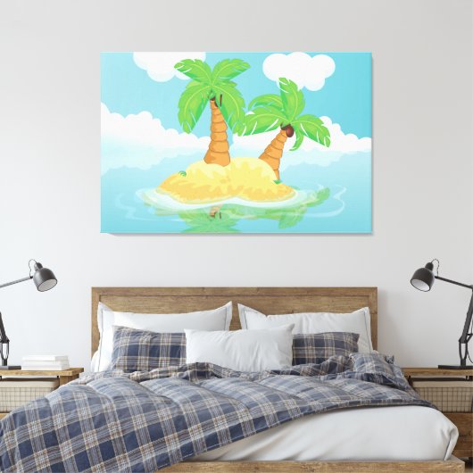 Desert Island Canvas Afdruk (Insitu (Slaapkamer))