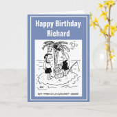 Desert Island Castaway heeft een vis à la Coconut  Kaart (Gele Bloem)