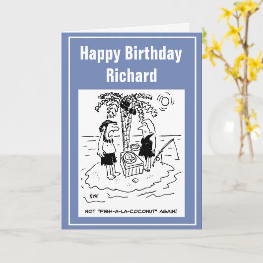 Desert Island Castaway heeft een vis à la Coconut Kaart (Gele Bloem)