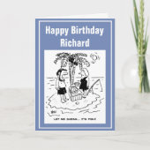 Desert Island Castaway Vist vis voor het diner Kaart (Voorkant)