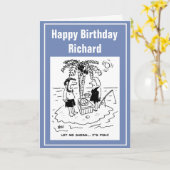 Desert Island Castaway Vist vis voor het diner Kaart (Gele Bloem)