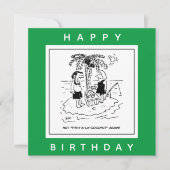 Desert Island Fish & Coconut Menu Cartoon (Voorkant)