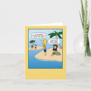 Desert Island note card (blanco binnenin) Kaart