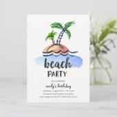 Desert Island | Uitnodiging zomervakantie (Staand voorkant)