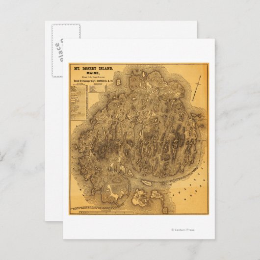 Desert IslandPanoramaMap Briefkaart (Voorkant / Achterkant)