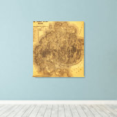 Desert IslandPanoramaMap Canvas Afdruk (Insitu (Houten vloer))