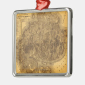 Desert IslandPanoramaMap Metalen Ornament (Links)