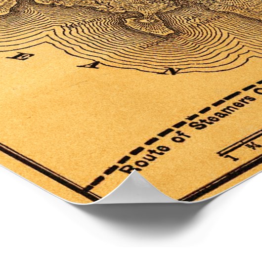 Desert IslandPanoramaMap Poster (Hoek)