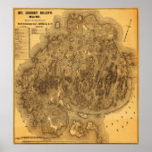 Desert IslandPanoramaMap Poster (Voorkant)