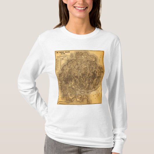Desert IslandPanoramaMap T-shirt (Voorkant)