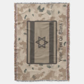 Desert Israëlische vlag Deken (Voorkant Verticaal)
