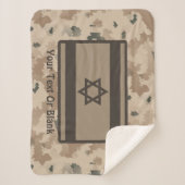 Desert Israëlische vlag Sherpa Deken (Voorkant)