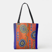 Desert Jewel tonen abstracte handgeschilderde stem Tote Bag (Achterkant)