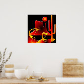 Desert Kokopelli Poster (Keuken)