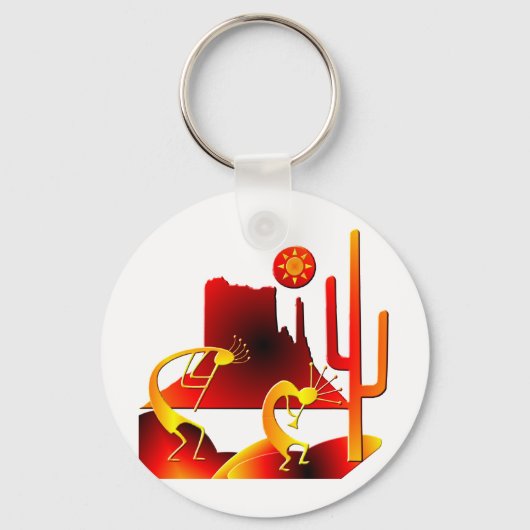 Desert Kokopelli Sleutelhanger (Voorkant)