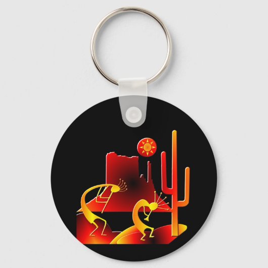 Desert Kokopelli Sleutelhanger (Voorkant)