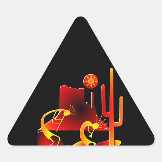 Desert Kokopelli Sticker (Voorkant)