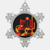 Desert Kokopelli Tin Sneeuwvlok Ornament (Voorkant)