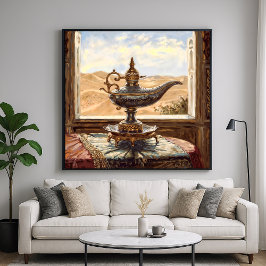 Desert Lamp - Painterly Style Stilleven Kunst Poster