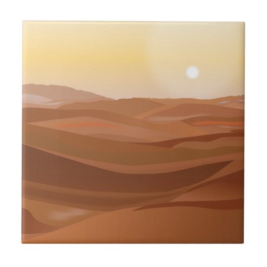 Desert Landscape Decoratieve Tegel Tegeltje (Voorkant)